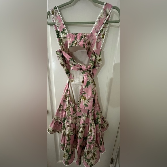 Alemais Pink Floral Mini Dress - Picture 9 of 9